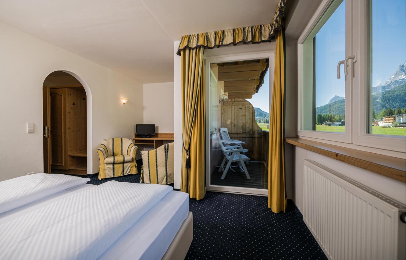 A double room at the Waldheim Hotel