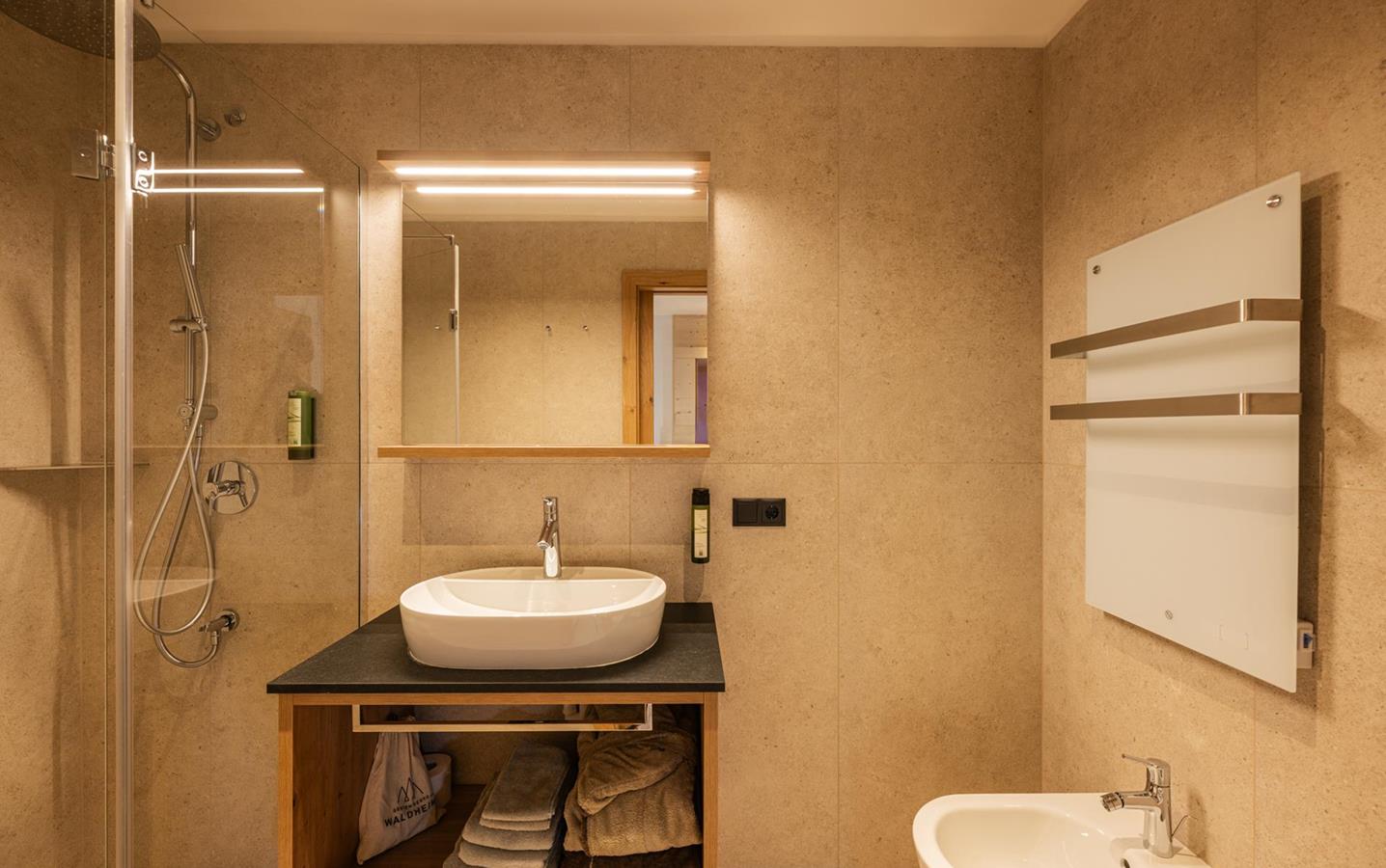 Bathroom in Apartment Sonnenuhr/Meridiana