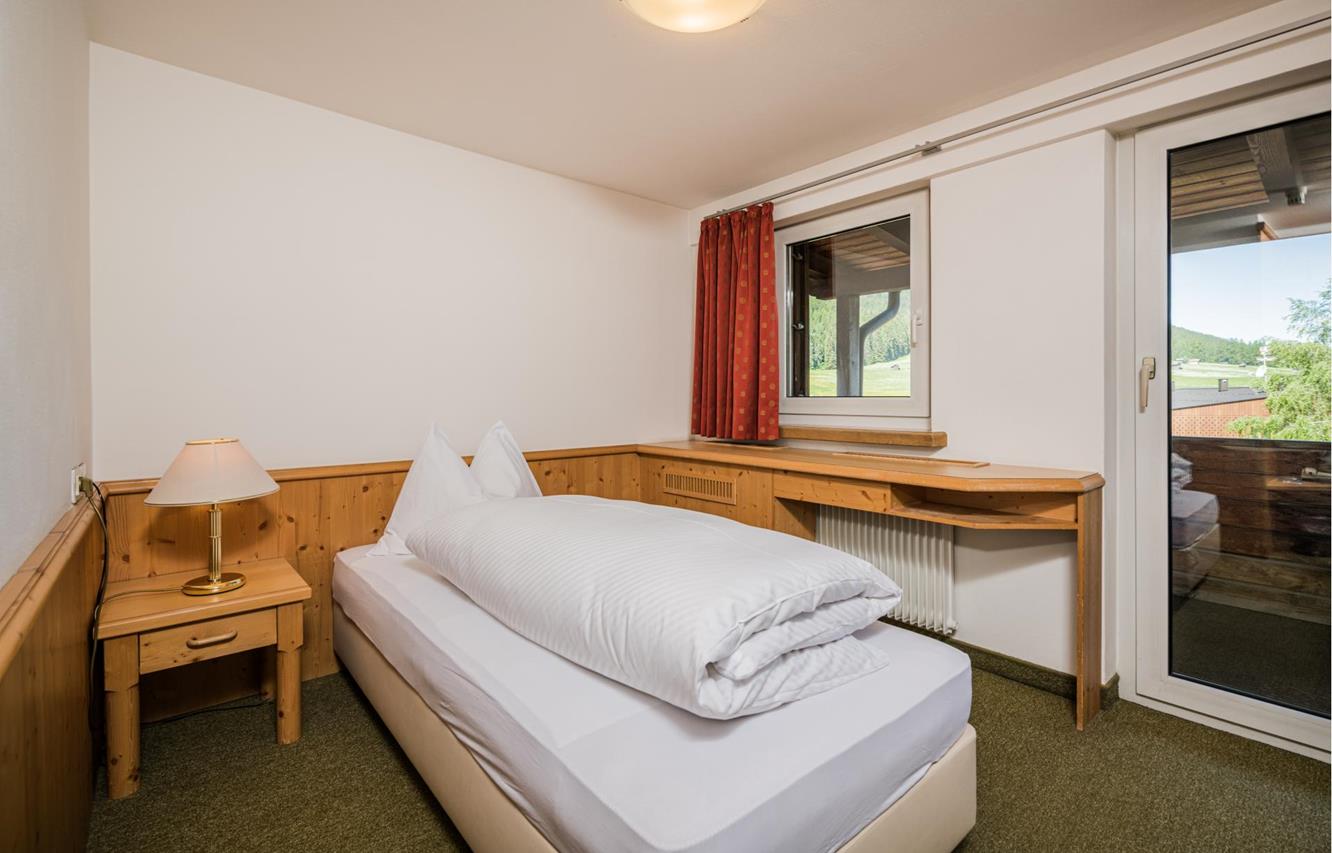 Una camera singola all’Hotel Waldheim