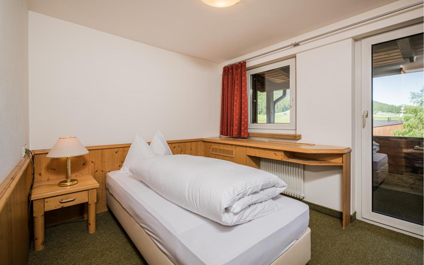 Una camera singola all’Hotel Waldheim