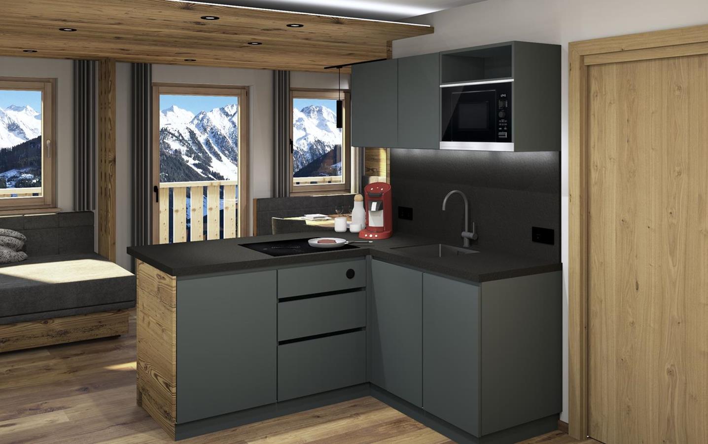 Rendering vom Apartment Sonnenuhr