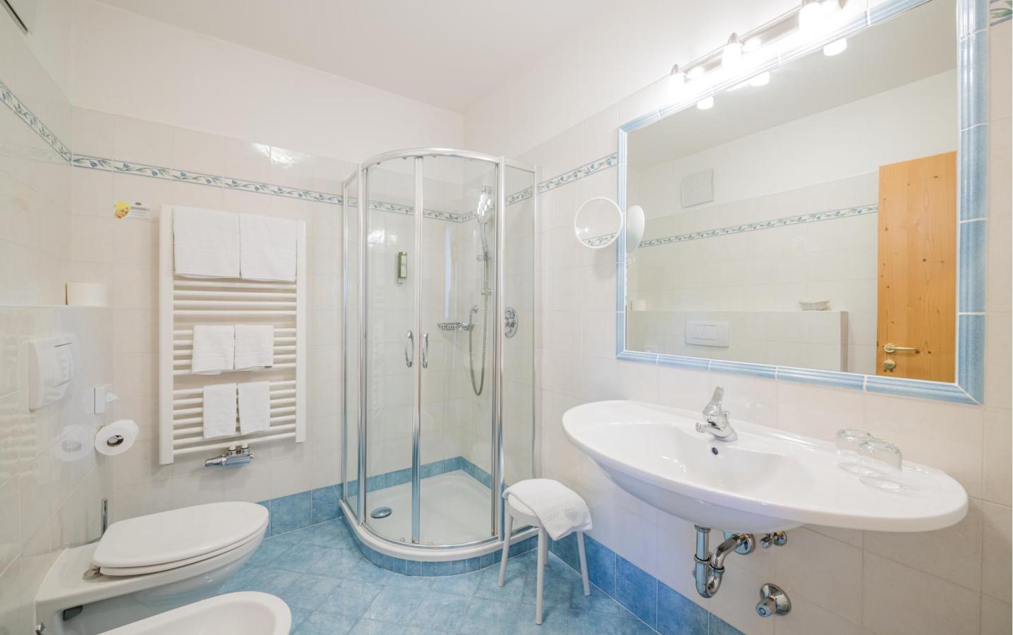 Una camera doppia all’Hotel Waldheim – il bagno annesso