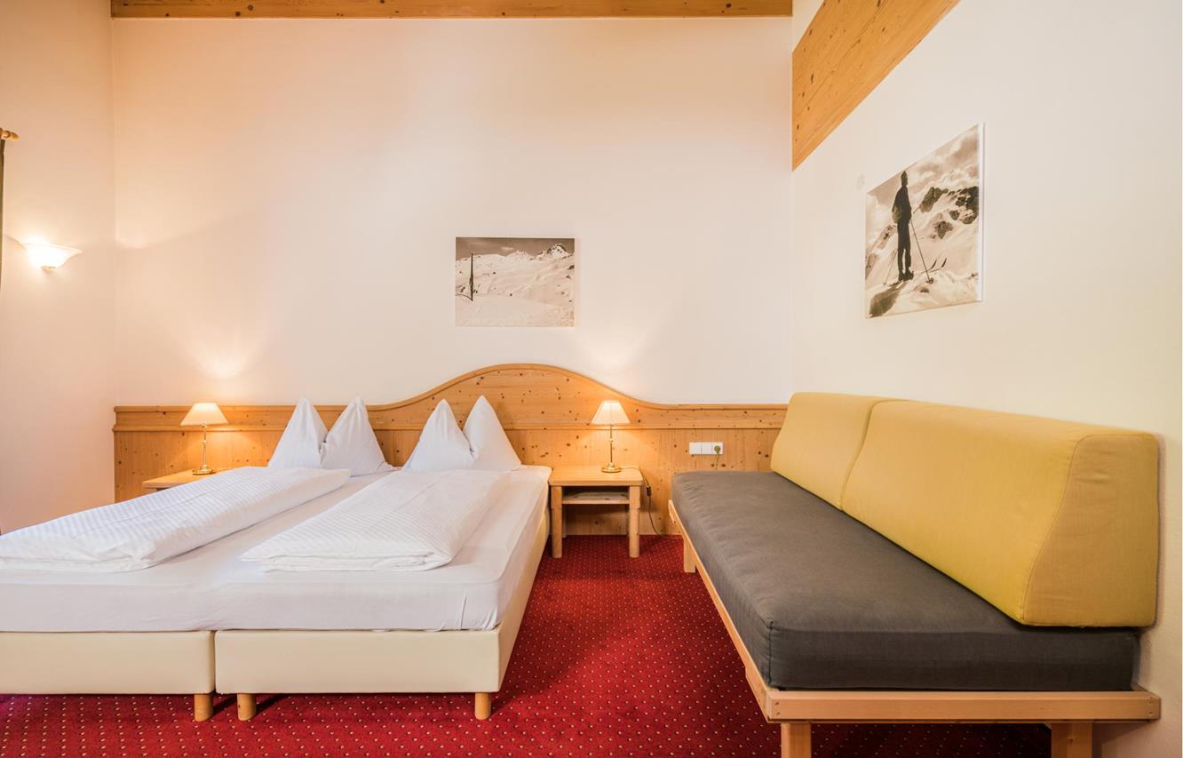 Ein Doppelzimmer im Hotel Waldheim