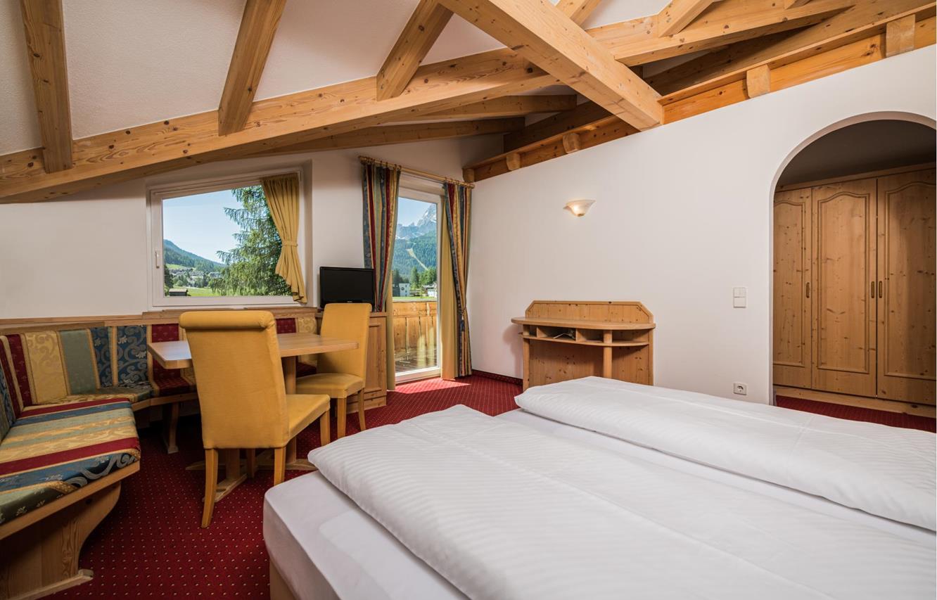 Ein Doppelzimmer im Hotel Waldheim