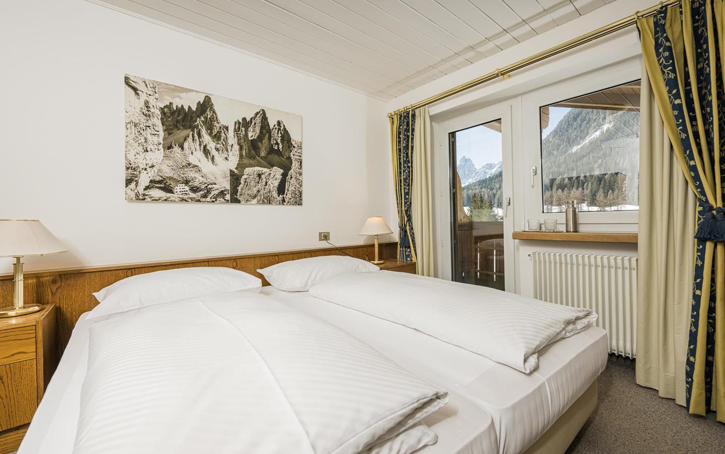 Ein Doppelzimmer im Hotel Waldheim