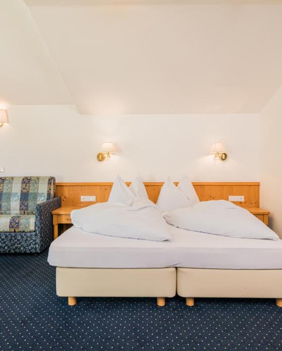 A double room at Hotel Waldheim