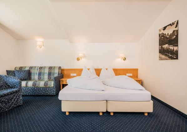 Ein Doppelzimmer im Hotel Waldheim