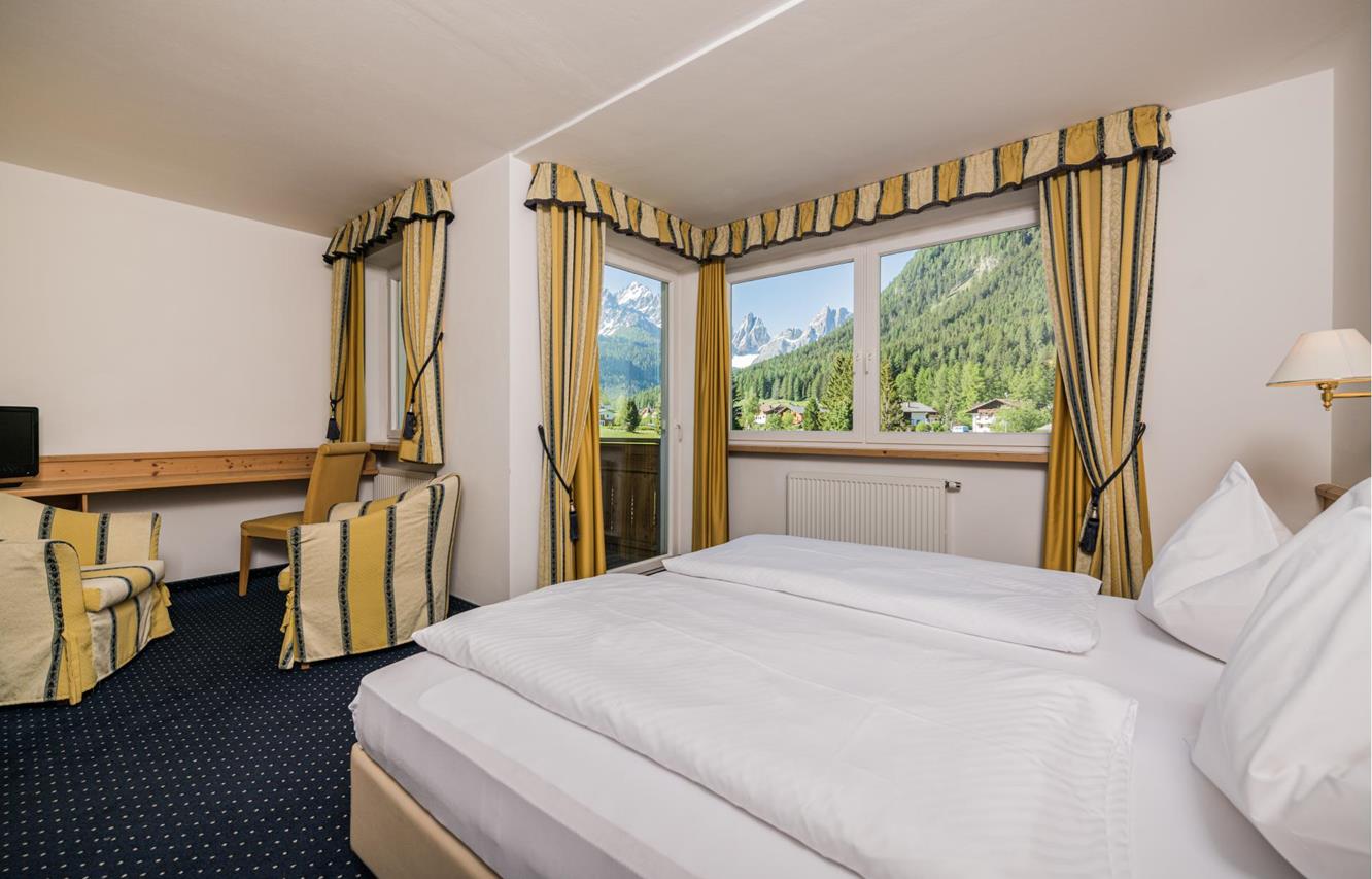 A double room at the Waldheim Hotel