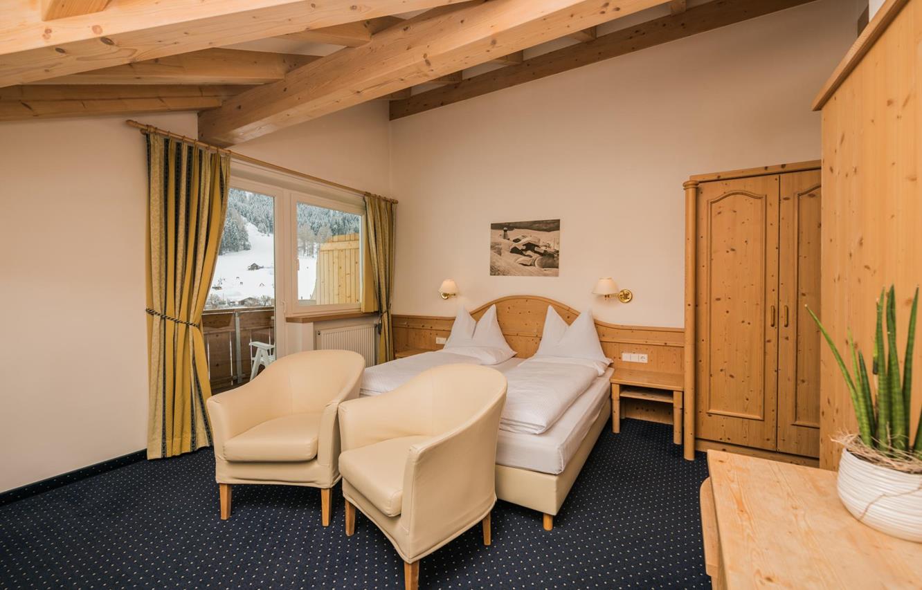 Ein Doppelzimmer im Hotel Waldheim