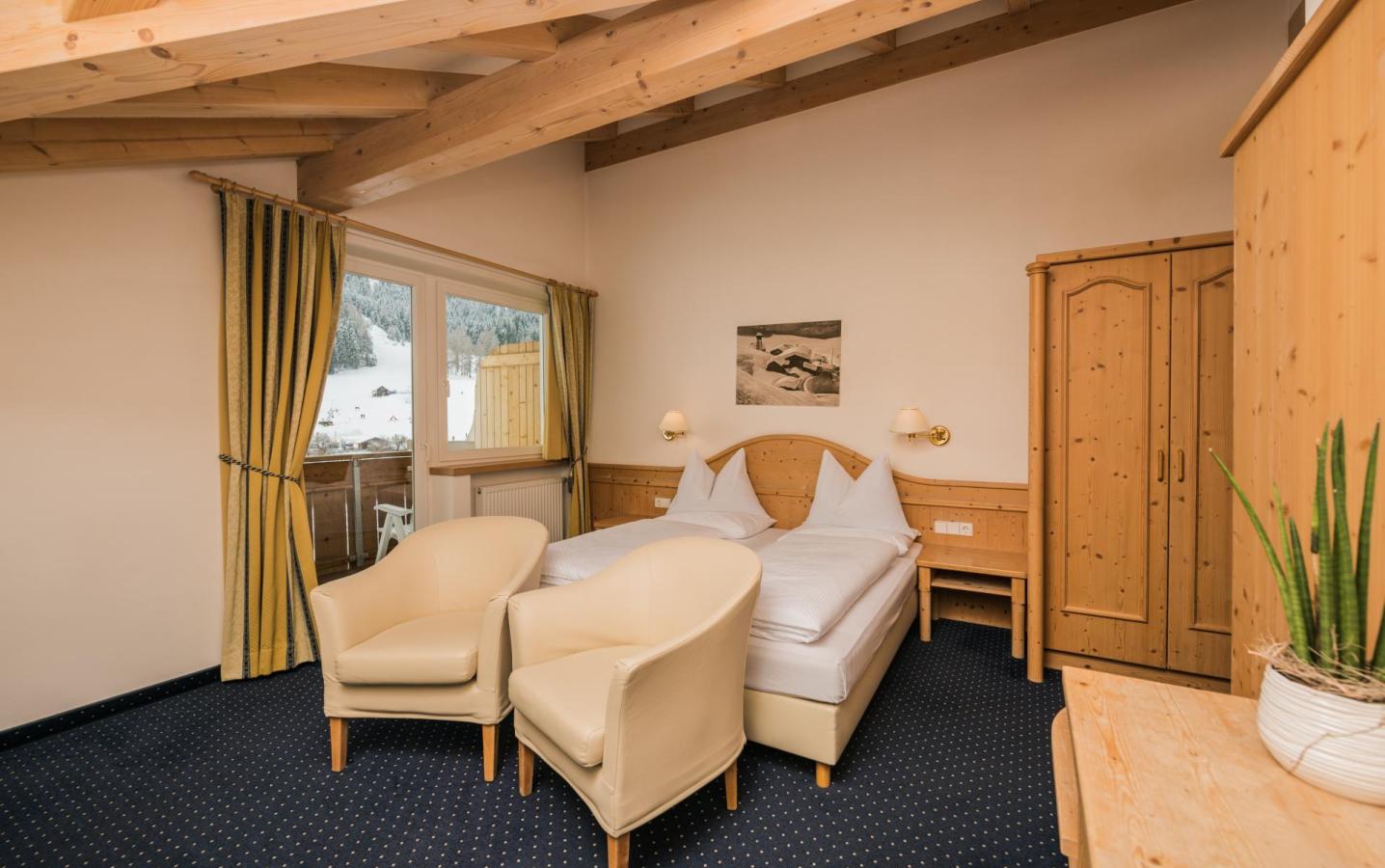 Ein Doppelzimmer im Hotel Waldheim