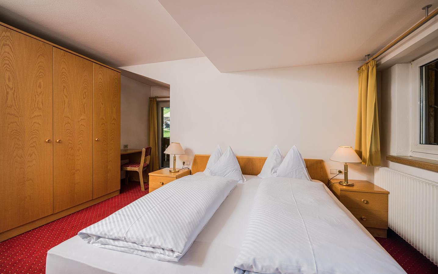 Ein Doppelzimmer im Hotel Waldheim