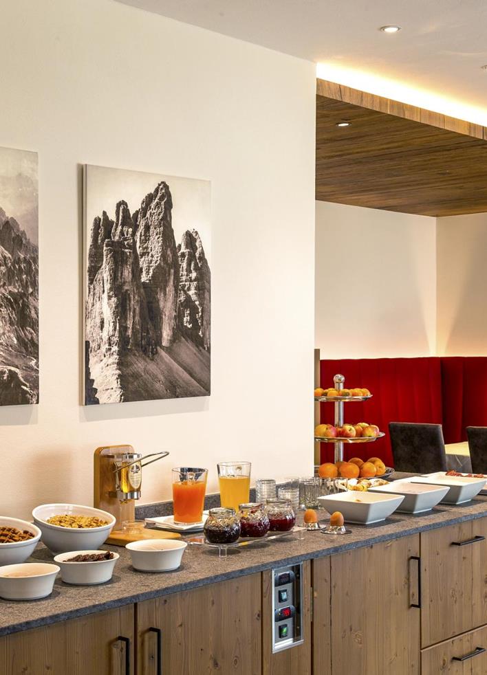 Das Frühstücksbuffet im Hotel Waldheim