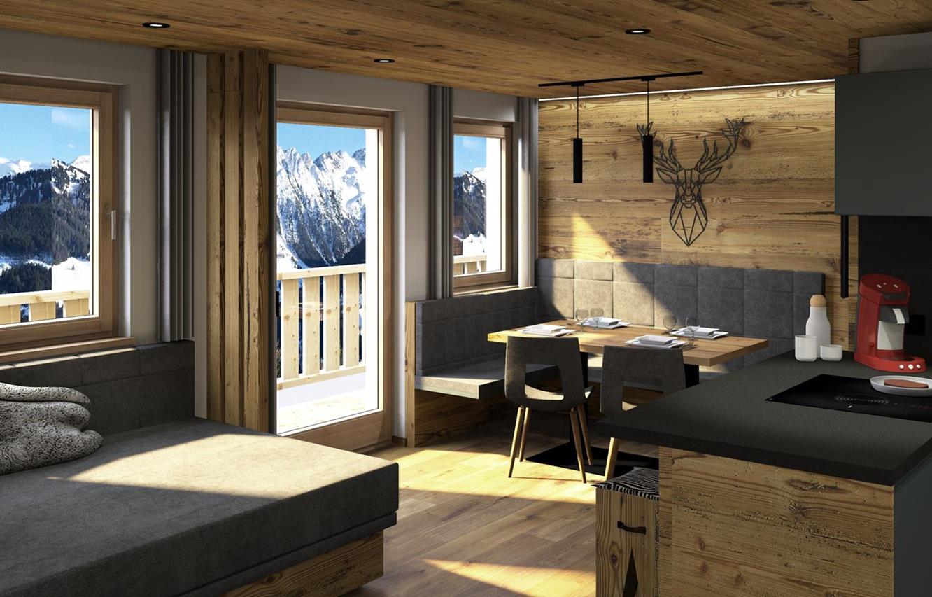 Rendering vom Apartment Sonnenuhr