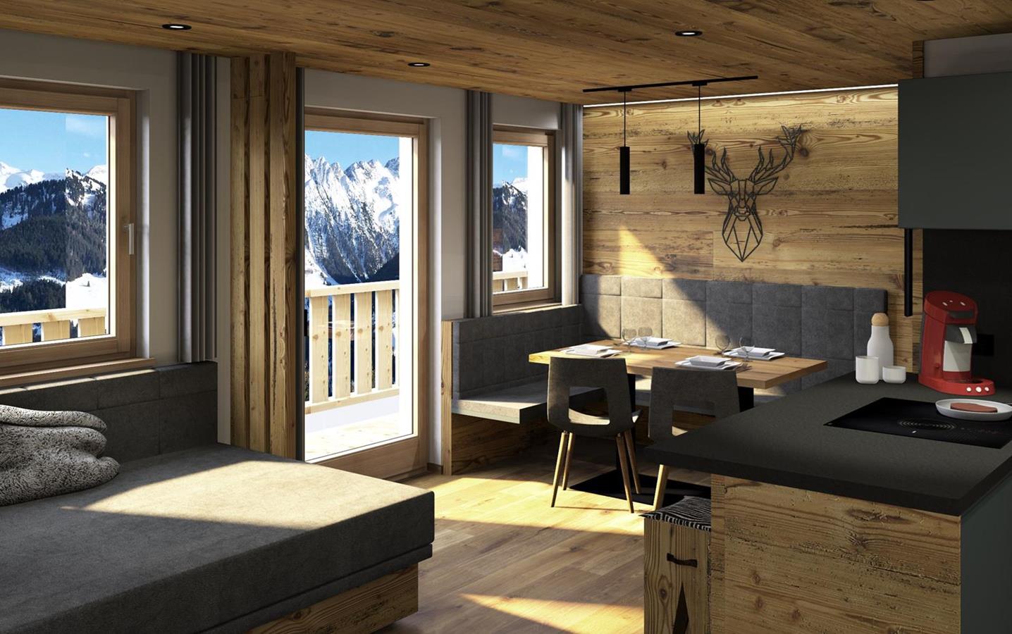 Rendering vom Apartment Sonnenuhr