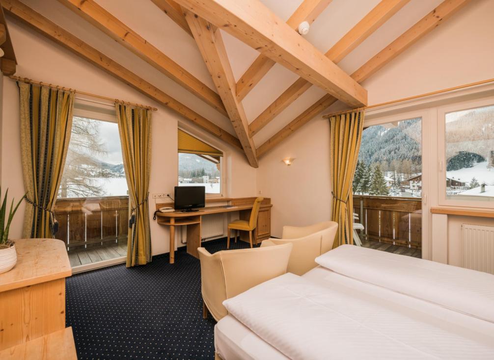 Ein Doppelzimmer im Hotel Waldheim