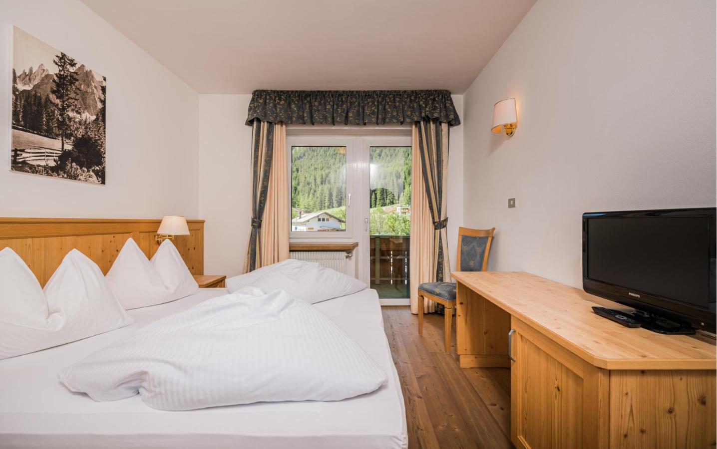 Ein Doppelzimmer im Hotel Waldheim