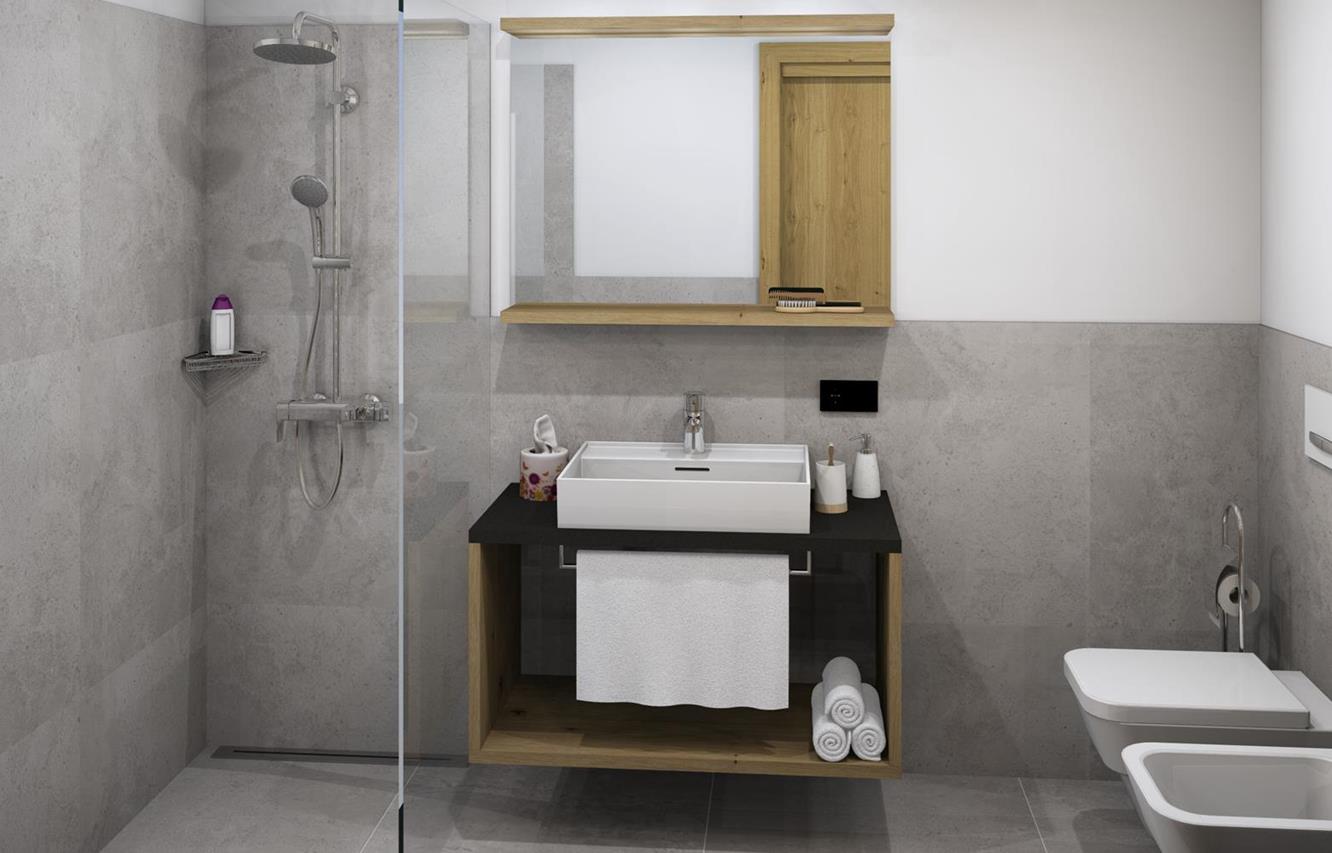 Rendering of the Sonnenuhr apartment