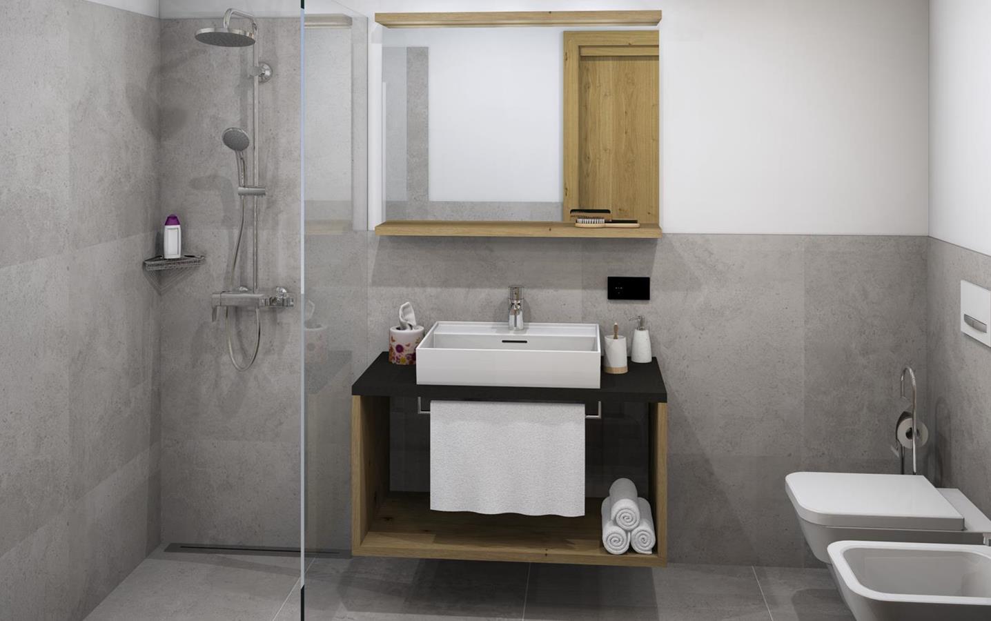 Rendering of the Sonnenuhr apartment