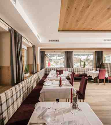 Sala da pranzo dell’Hotel Waldheim