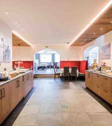 Das Frühstücksbuffet im Hotel Waldheim