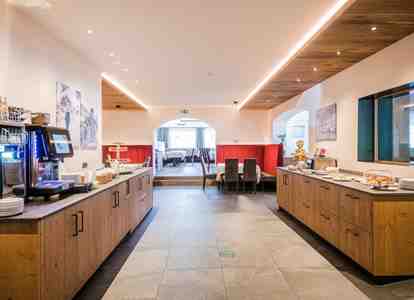 The breakfast buffet at Hotel Waldheim