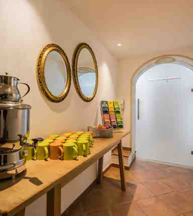 A tea and refreshment station