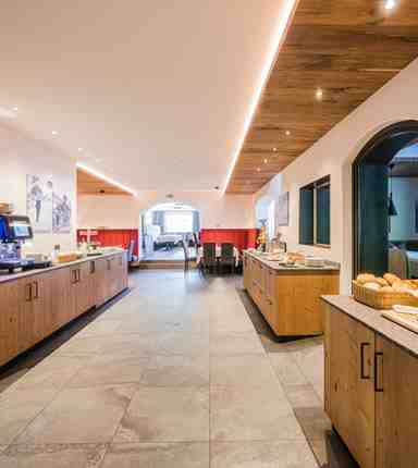 The breakfast buffet at Hotel Waldheim