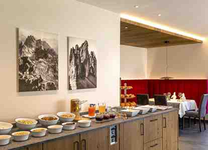 Il buffet della colazione dell’Hotel Waldheim.