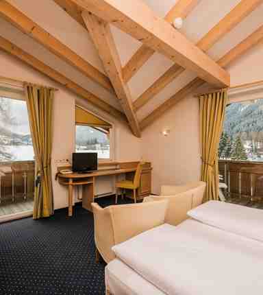 A double room at the Waldheim Hotel